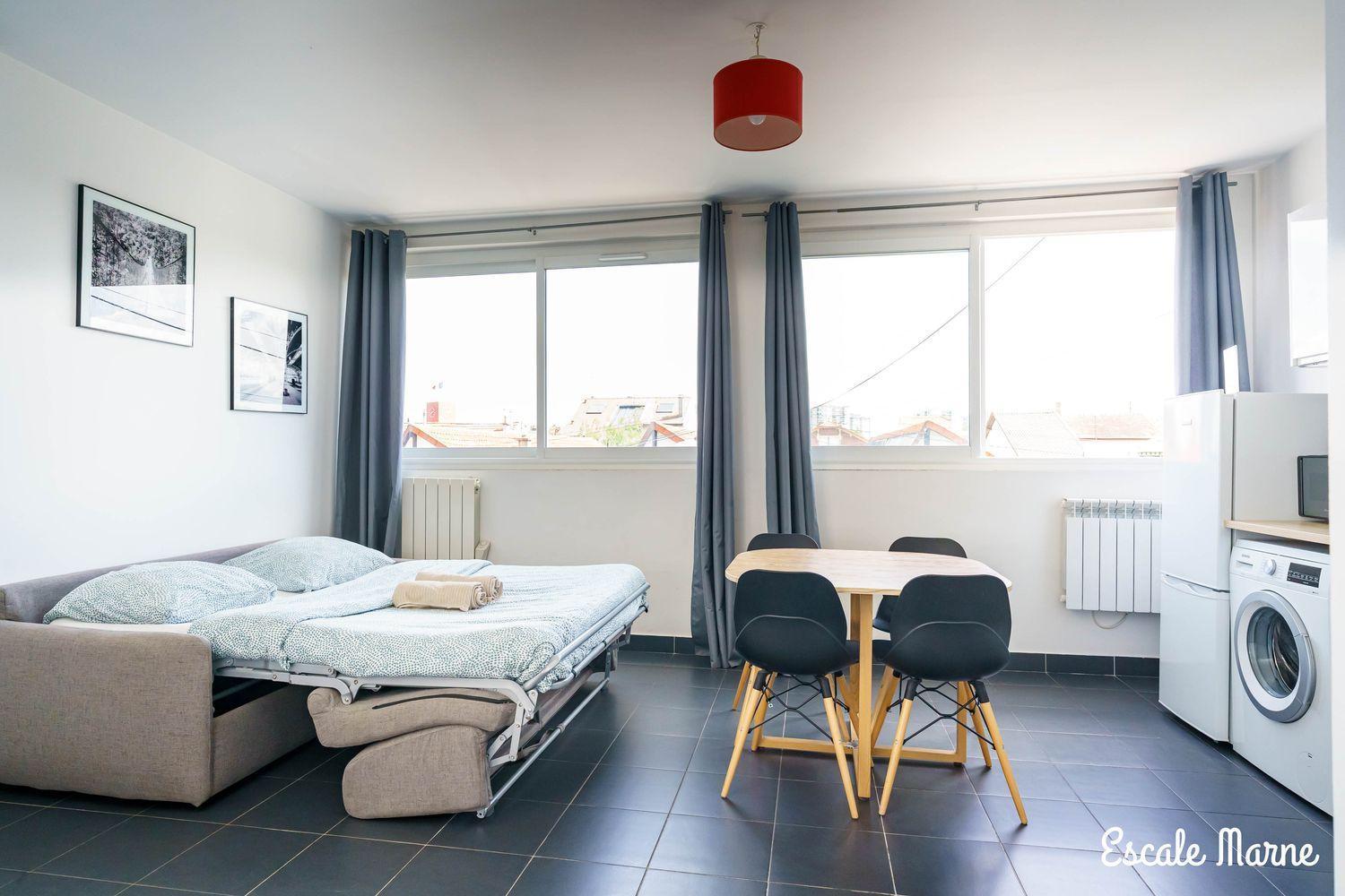 Escale-Marne Fr - 102 - Free Parking - Free Luggage Storage - All Equipped - Linen Included - Washing Machine - 10Mn Walk Metro 8 - Rer A - Panoramic View - From 1 To 4 Guests Maisons-Alfort Exterior foto